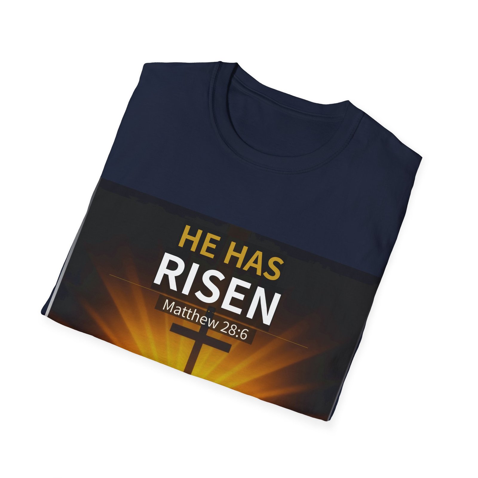 He Has Risen -- Tchesus Easter Faith T-Shirt - Image 4