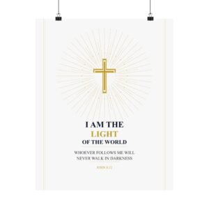 Light of the World — John 8:12 Sacred Art Poster