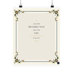 Yo Soy la Resurreccion - Poster de Escritura de Pascua | TCHESUS
