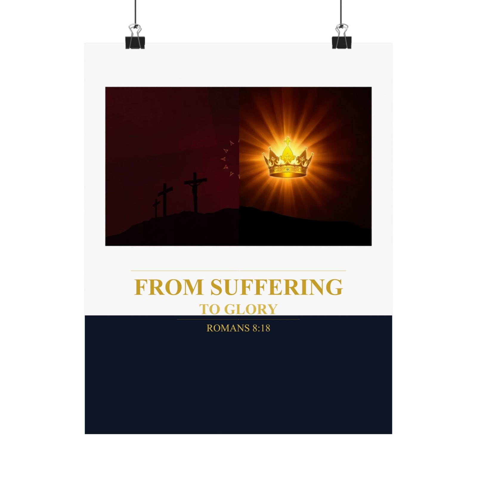 From Suffering to Glory — Easter Art Poster